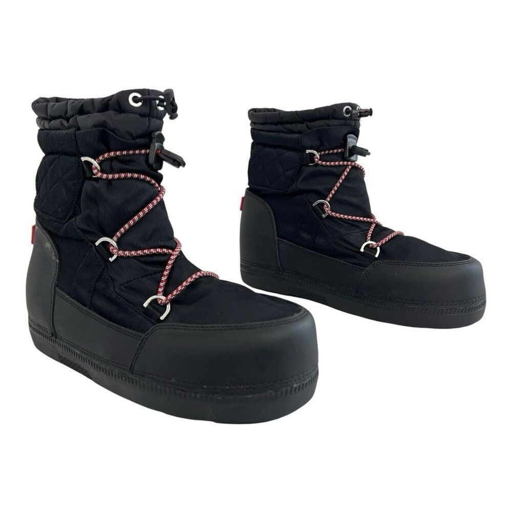 Hunter Black Quilted Winter Boots